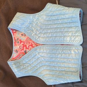 Vintage Ralph Lauren chambray and Paisley quilted vest